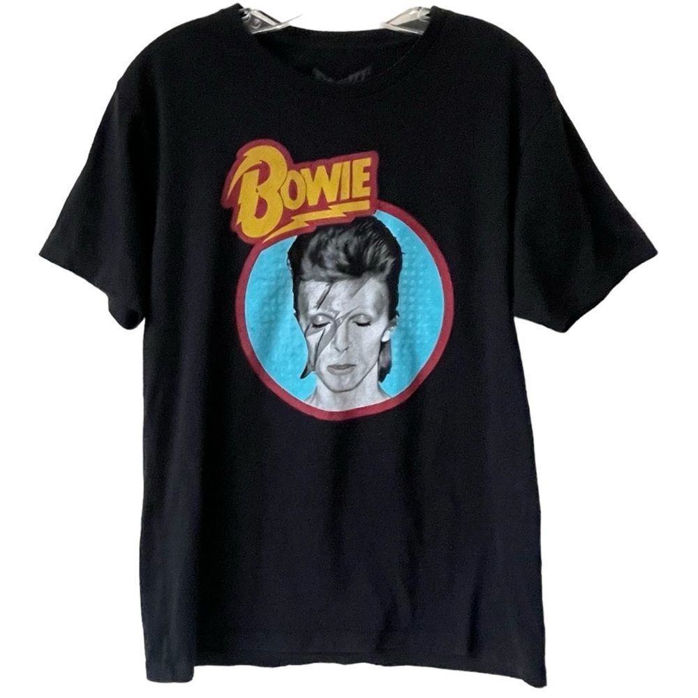 DAVID‎ BOWIE T-shirt Black  Graphic Tee Size Medium
